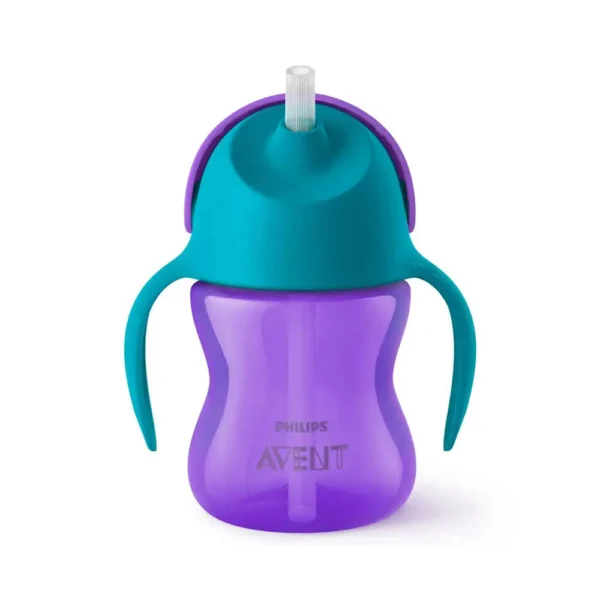 لیوان نی دار فیلیپس اونت Philips Avent رنگ بنفش حجم 200 میلی لیتر
