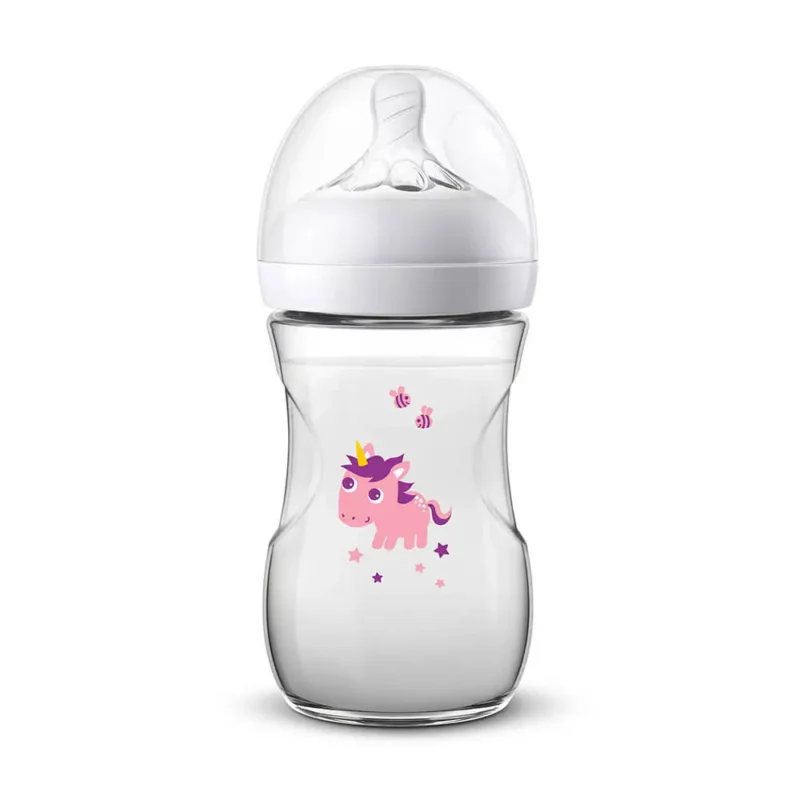 شیشه شیر نچرال 260 میلی لیتر طرح یونیکورن فیلیپس اونت Philips Avent