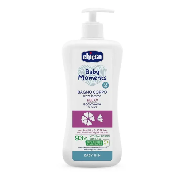 شامپو بدن کودک گل ختمی چیکو Chicco مدل Relax حجم 500 میلی لیتر