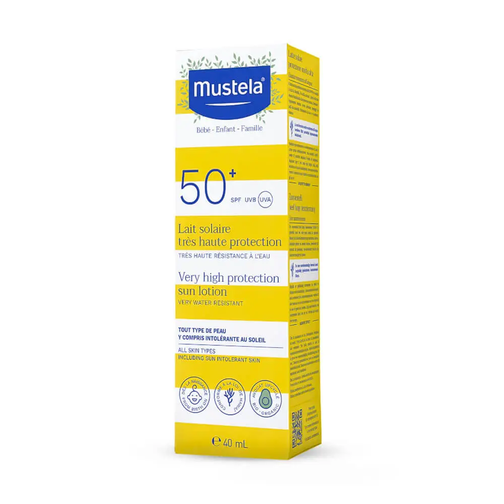 کرم ضد آفتاب کودک SPF50 موستلا Mustela حجم 40 میلی لیتر