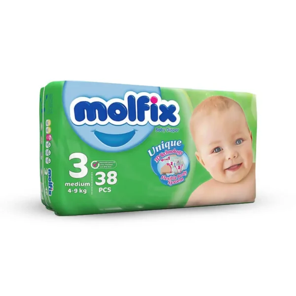 پوشک بچه سایز 3 مولفیکس Molfix بسته 38 عددی