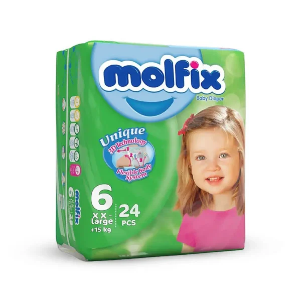 پوشک بچه سایز 6 مولفیکس Molfix بسته 24 عددی