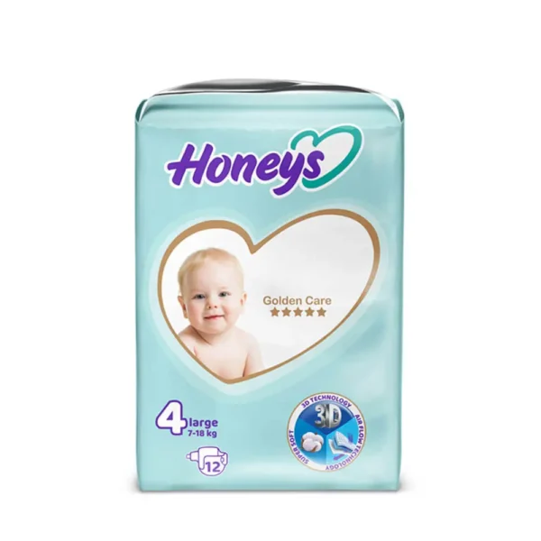 پوشک بچه سایز 4 هانیز Honeys بسته 12 عددی