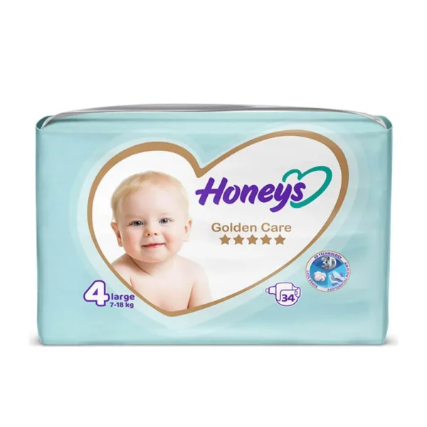 پوشک بچه سایز 4 هانیز Honeys بسته 34 عددی