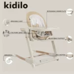 صندلی غذای تاب شو برقی کیدیلو Kidilo مدل SG129 رنگ بژ