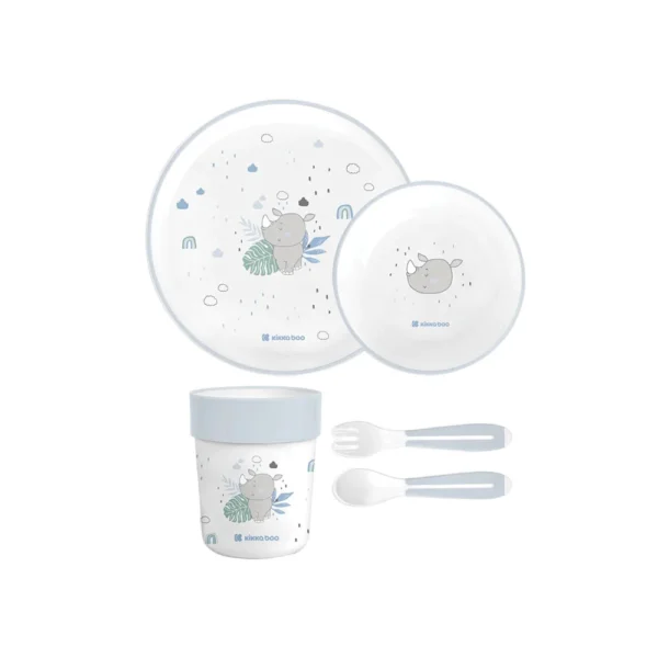ست ظرف غذا ملامین 5 تکه کیکابو Kikkaboo طرح Savanna Blue