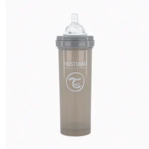 شیشه شیر ضد نفخ تویست شیک Twistshake حجم 330 میلی لیتر رنگ طوسی