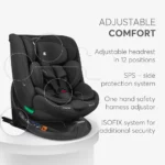 صندلی ماشین 360 درجه کیکابو Kikkaboo مدل i-Van رنگ مشکی