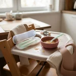 قاشق سیلیکونی 2 عددی کیکابو Kikkaboo قاب دار رنگ سبز