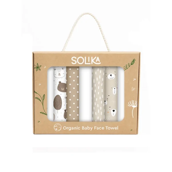 دستمال صورت سلیکا وود Solika Wood تدی و جنگل بژ