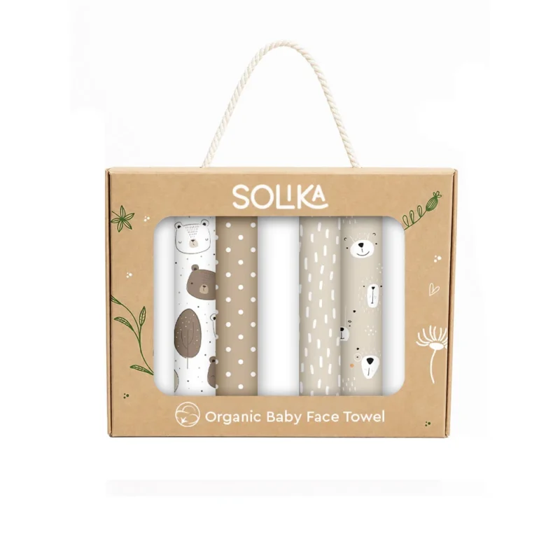 دستمال صورت سلیکا وود Solika Wood تدی و جنگل بژ
